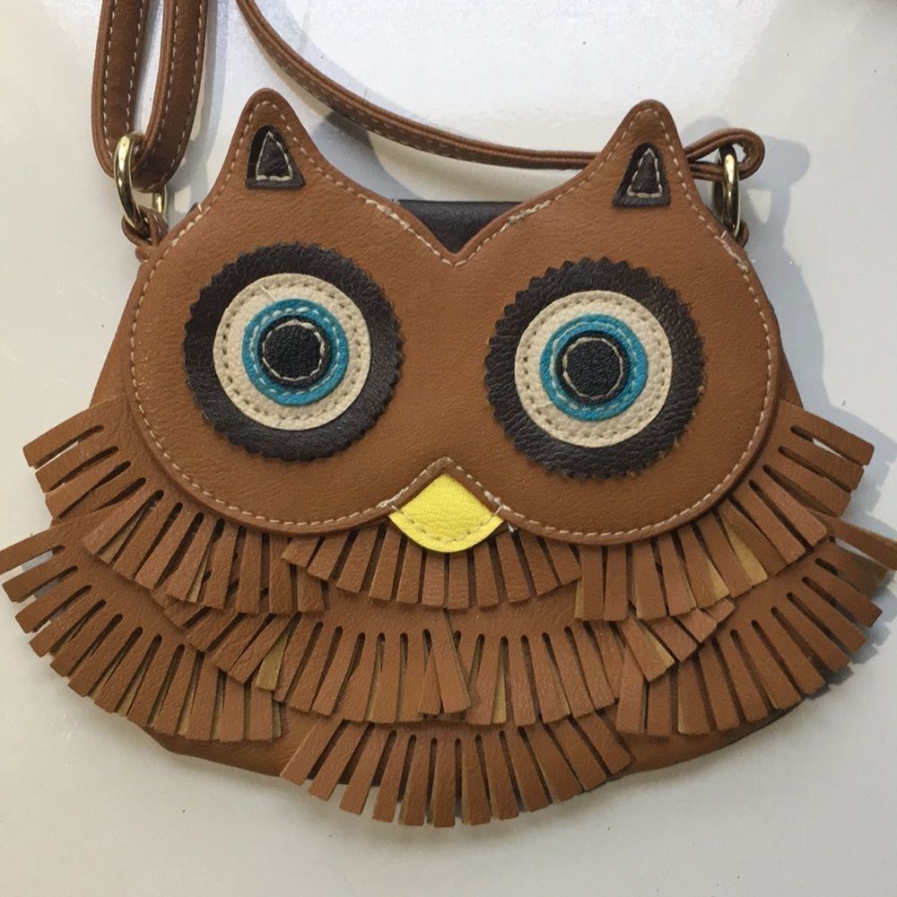 Owl Crossbody Purse - Synthetic Material